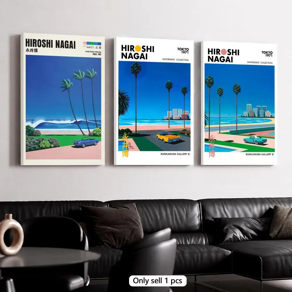 Woodworking Room - H-Hiroshi Nagai Coastal City Scene Framed