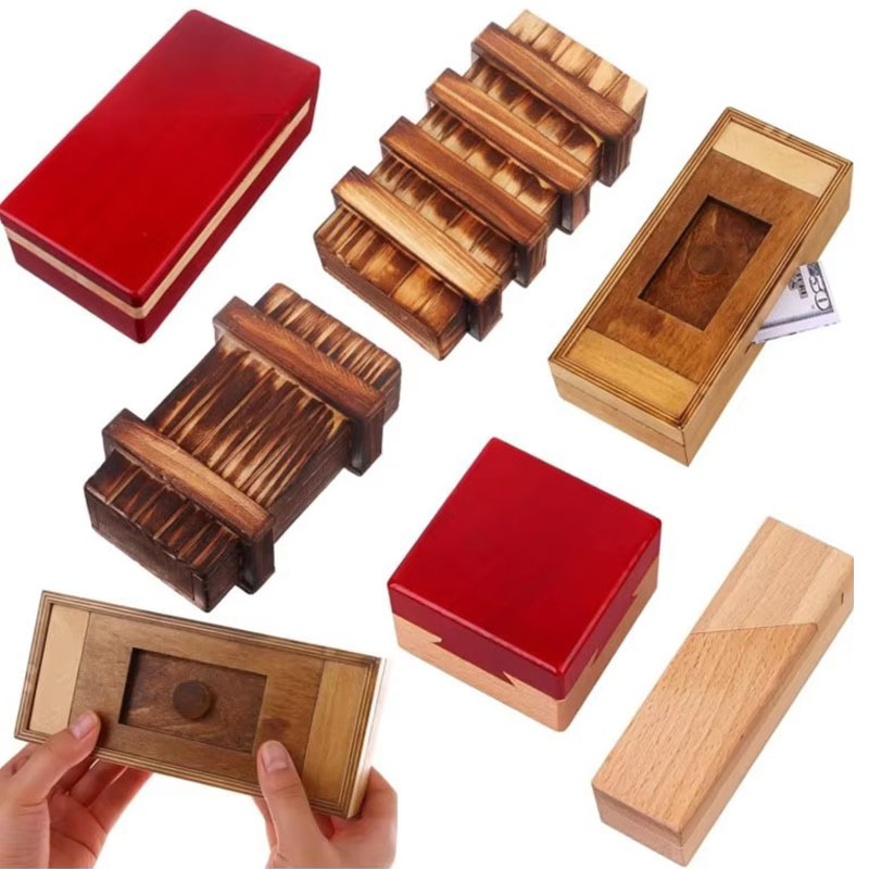 Woodworking Hobby - Wooden Puzzle Box with Secret Hidden